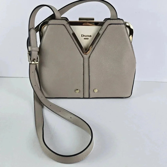 NWOT Dune two-tone handbag with adjustable strap Taupe And Cream - Picture 1 of 11